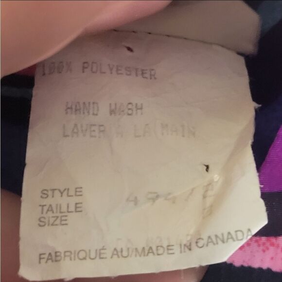 Vintage Cami Petites Multicolor Abstract Pattern Dress - Picture 11 of 16